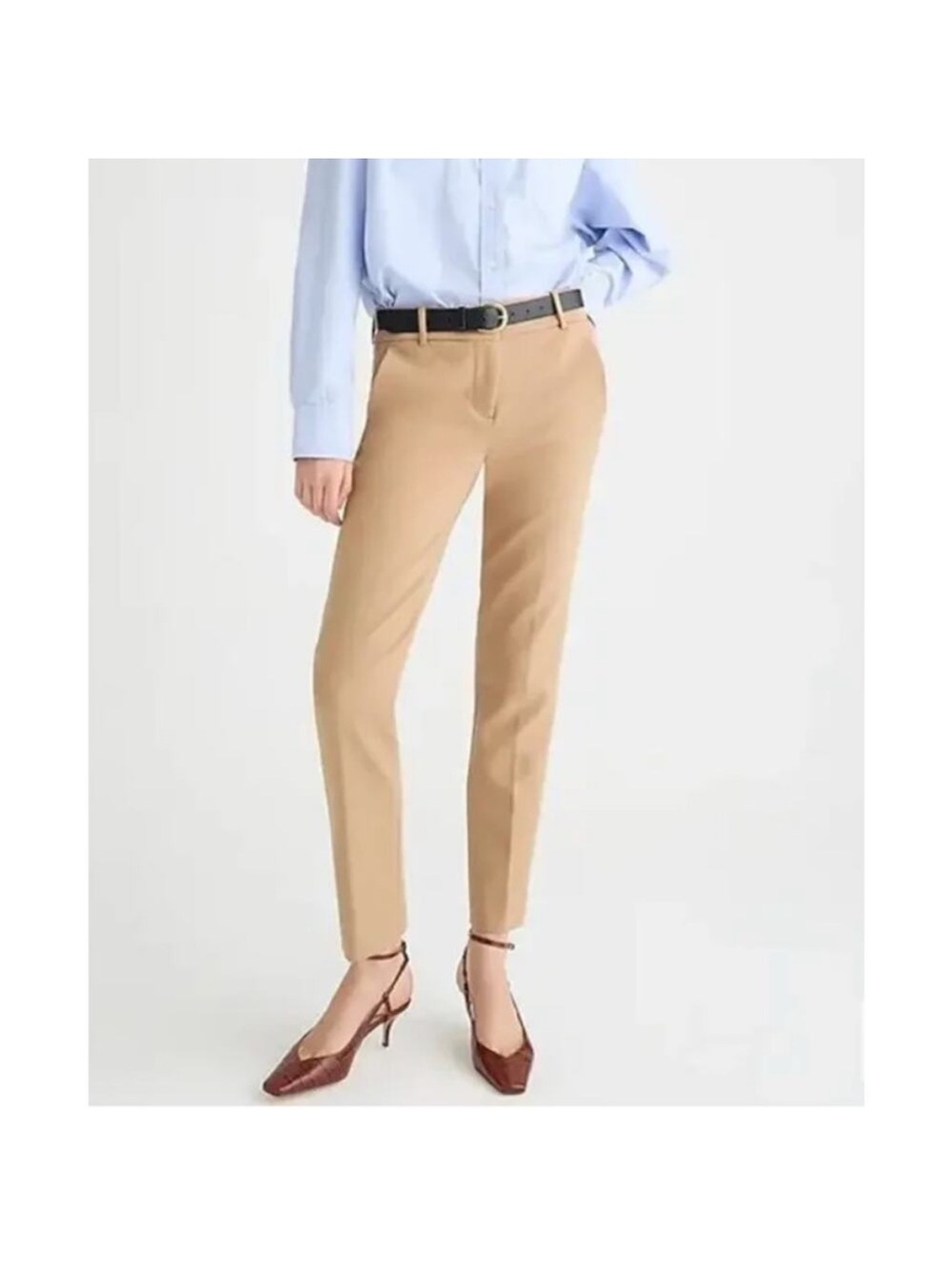 NWT J. Crew Cameron Slim Crop Pant Four Season Stretch Size 10T Heather Saddle